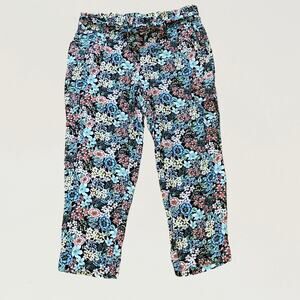 Floral paperbag pants LOFT NWT